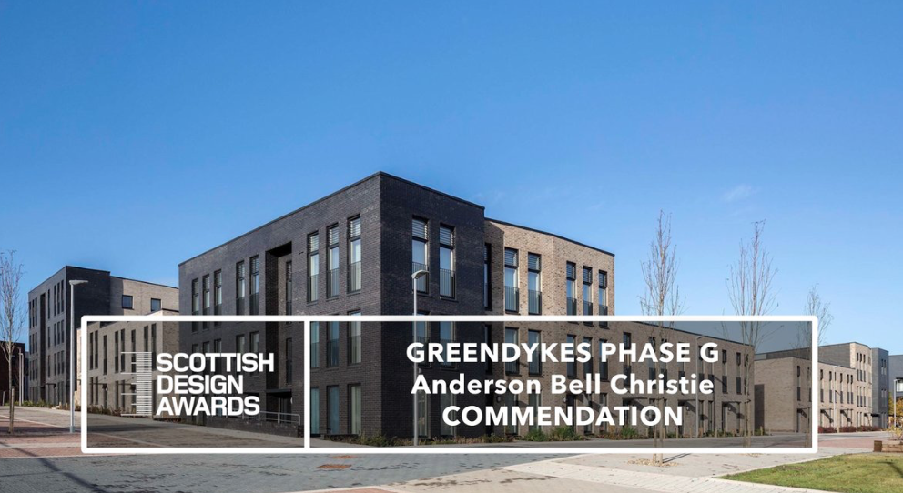 Scottish Design Awards Commendation for Greendykes Phase G