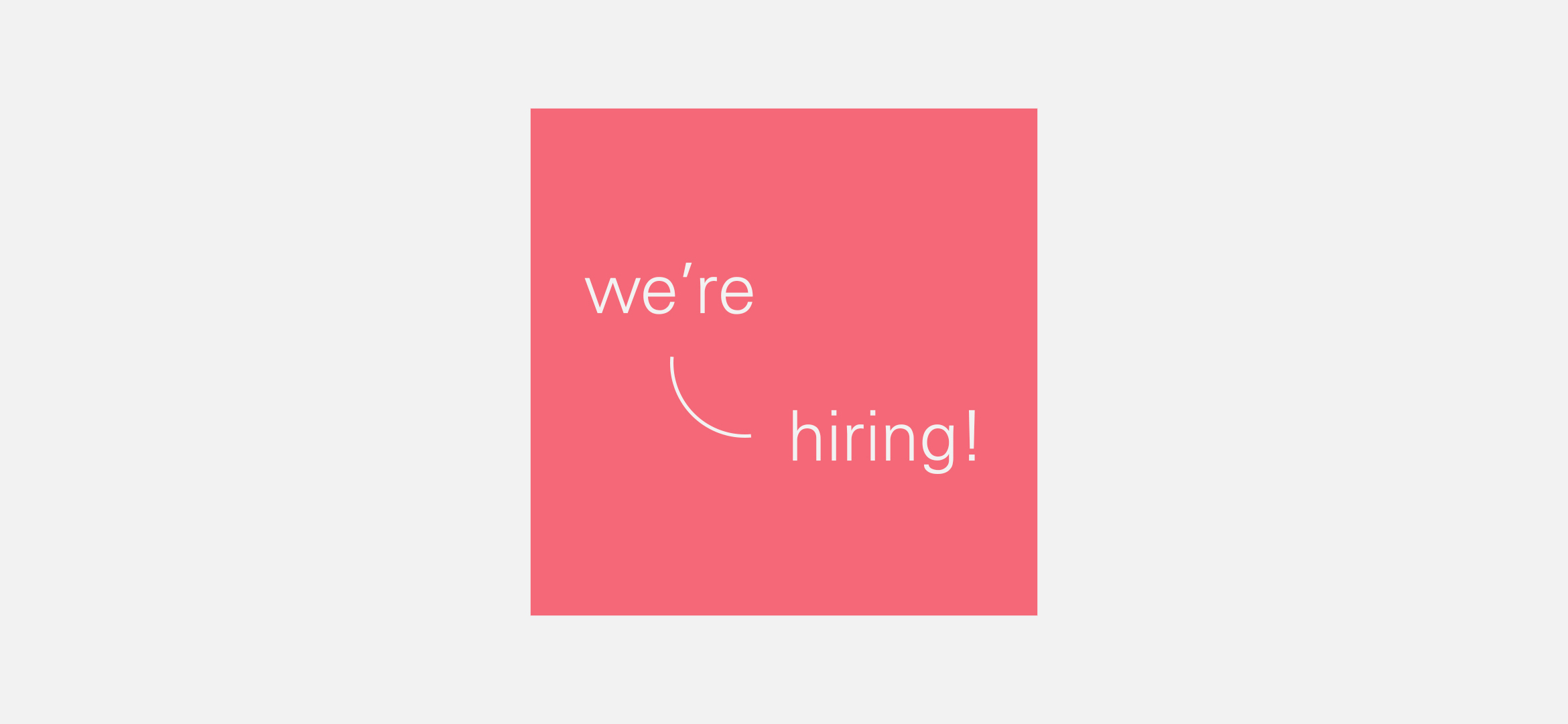 We are hiring! Part 1 architectural assistant