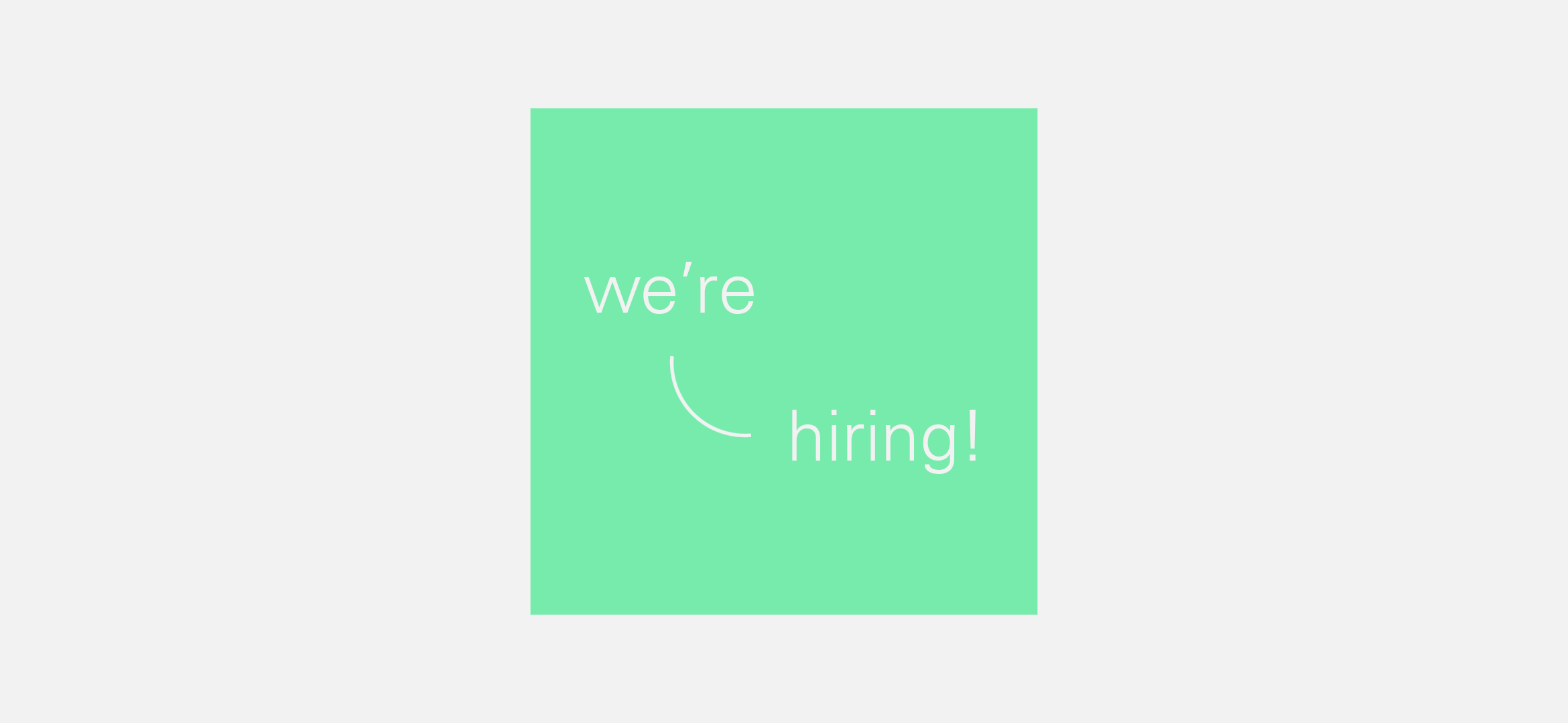 We are hiring! Part 2 architectural assistant
